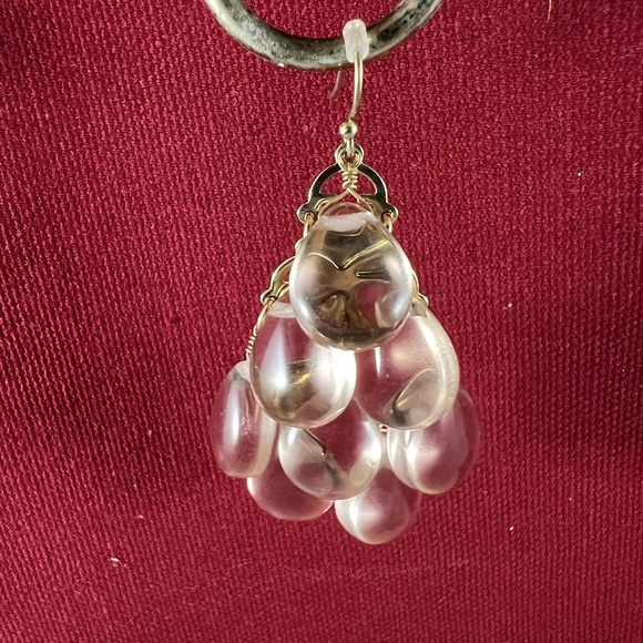 J Crew Dangle Earrings Chandelier Teardrop Fashion French Hook Elegant Classic - Picture 5 of 7